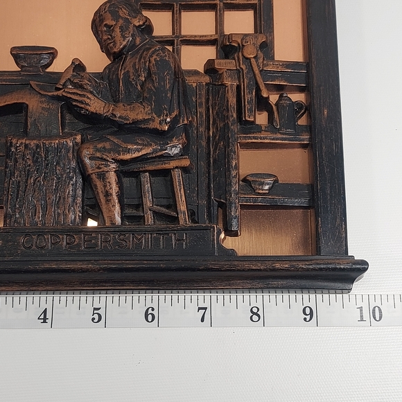 Vintage CopperSmith 3D Wall Hanging Picture Coppercraft Guild Copper Figure - Picture 8 of 8